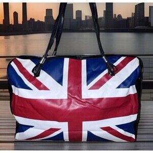 CHI British Invasion Union Jack Zip Up Shoulder Bag Limited Edition Travel Tote